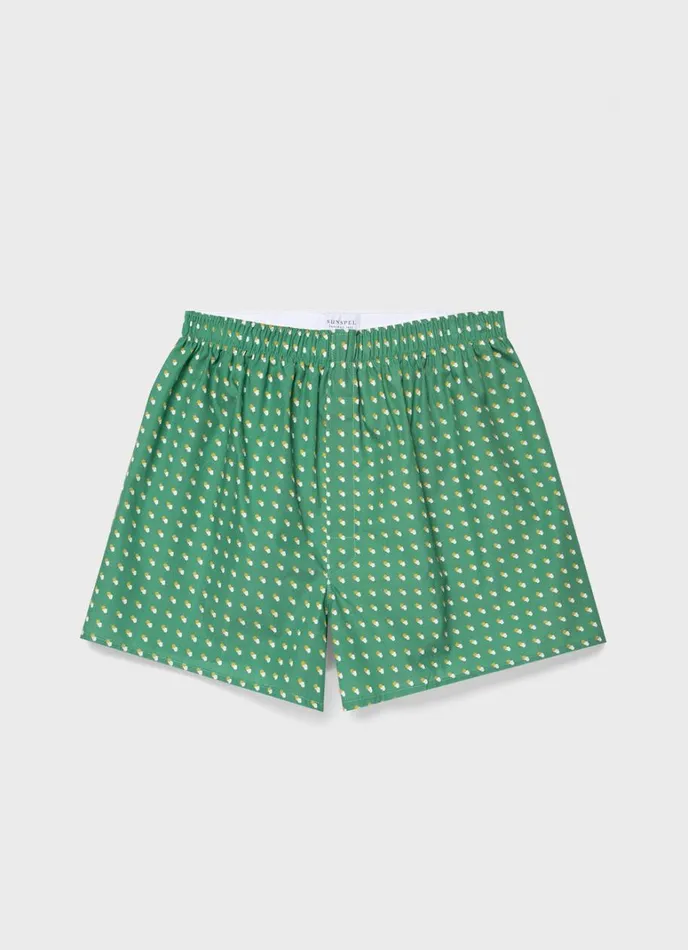 SUNSPEL Boxer Shorts Classic Boxer Shorts Green Sun and Clouds 8211 Men