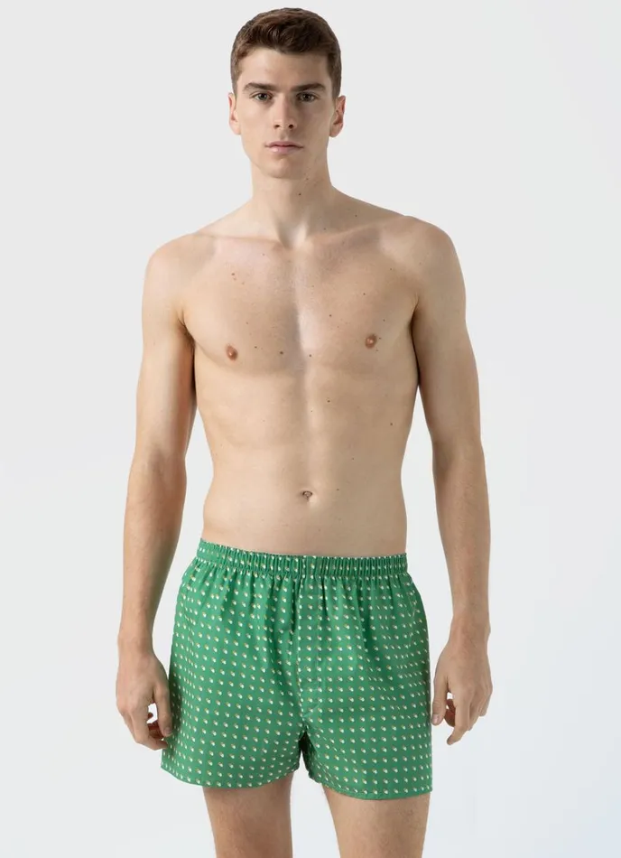 SUNSPEL Boxer Shorts Classic Boxer Shorts Green Sun and Clouds 8211 Men