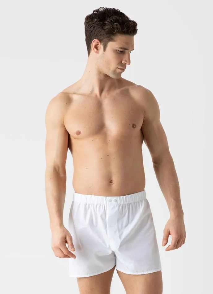 SUNSPEL Boxer Shorts Sea Island Cotton Boxer Shorts White 8211 Men