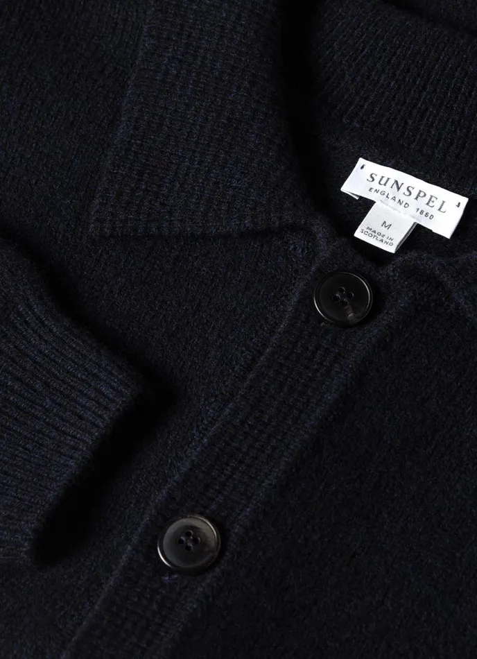 SUNSPEL Jackets and Coats Lambswool Jacket Dark Navy Mouline 8211 Men