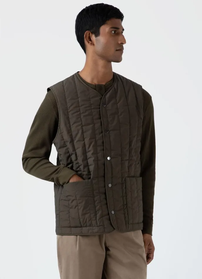 SUNSPEL Jackets and Coats Quilted Liner Gilet Dark Olive 8211 Men