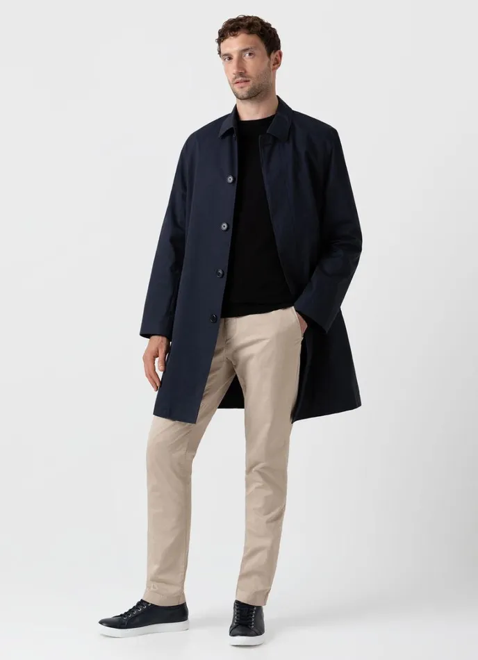 SUNSPEL Jackets and Coats Showerproof Cotton Mac Navy 8211 Men