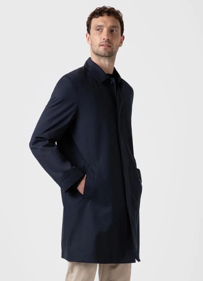 SUNSPEL Jackets and Coats Showerproof Cotton Mac Navy 8211 Men