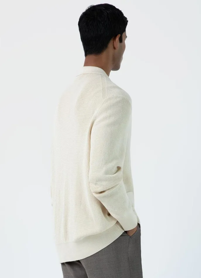 SUNSPEL Jackets and Coats Waffle Stitch Jacket Ecru 8211 Men