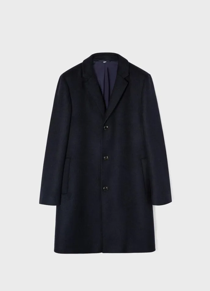 SUNSPEL Jackets and Coats Wool Cashmere Overcoat Navy 8211 Men
