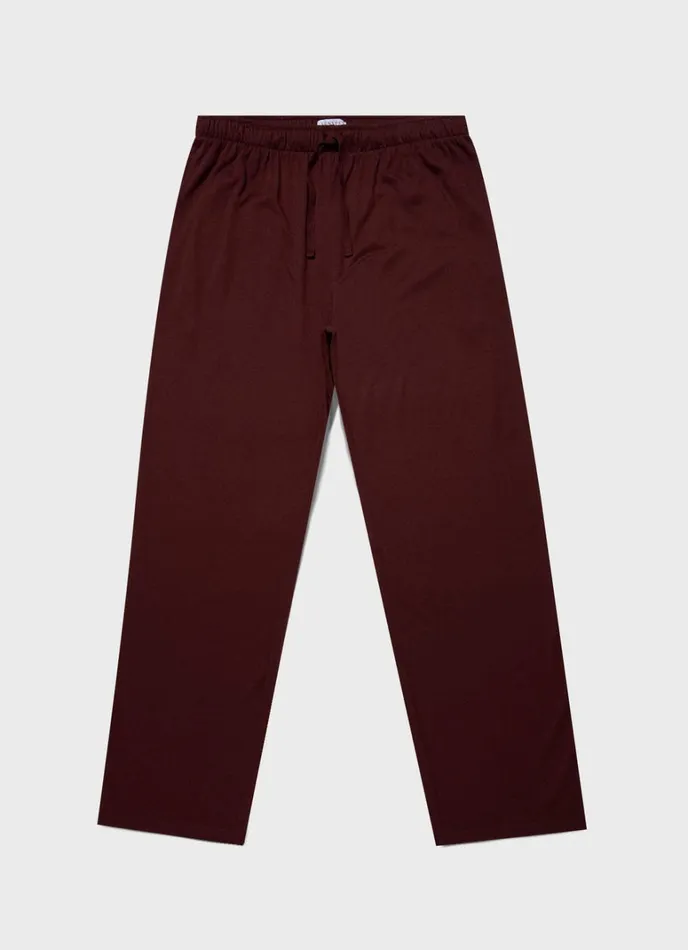 SUNSPEL Loungewear and Sleepwear Cotton Modal Lounge Pant Maroon 8211 Men