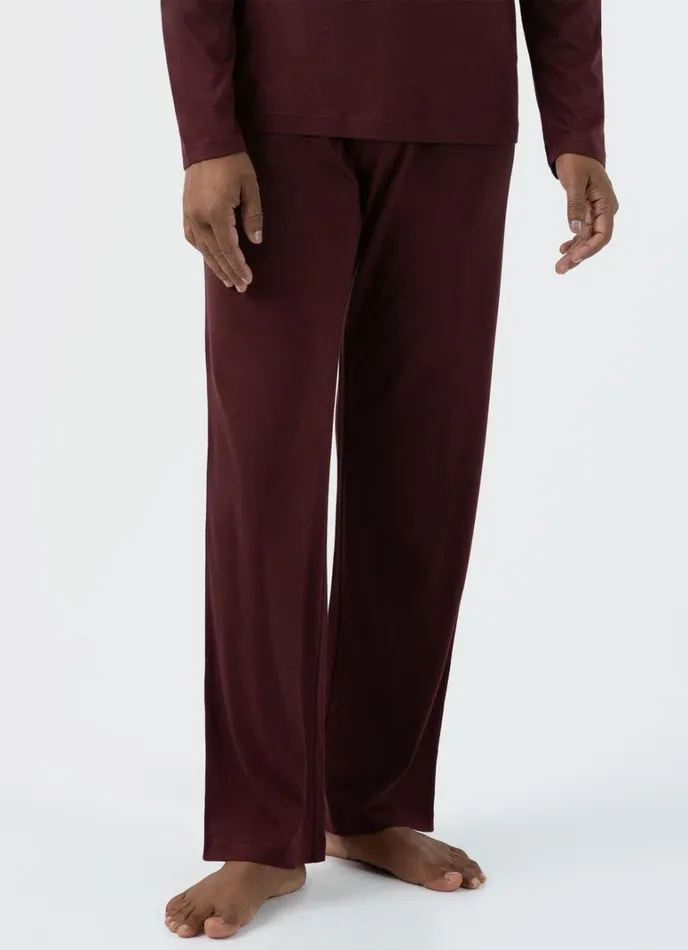 SUNSPEL Loungewear and Sleepwear Cotton Modal Lounge Pant Maroon 8211 Men