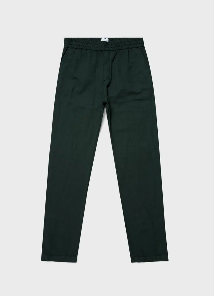 SUNSPEL Pants Cotton Linen Drawstring Trouser Seaweed 8211 Men