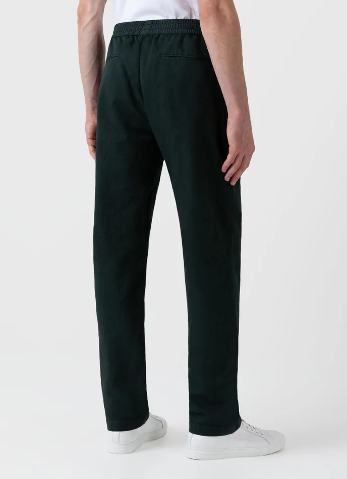 SUNSPEL Pants Cotton Linen Drawstring Trouser Seaweed 8211 Men