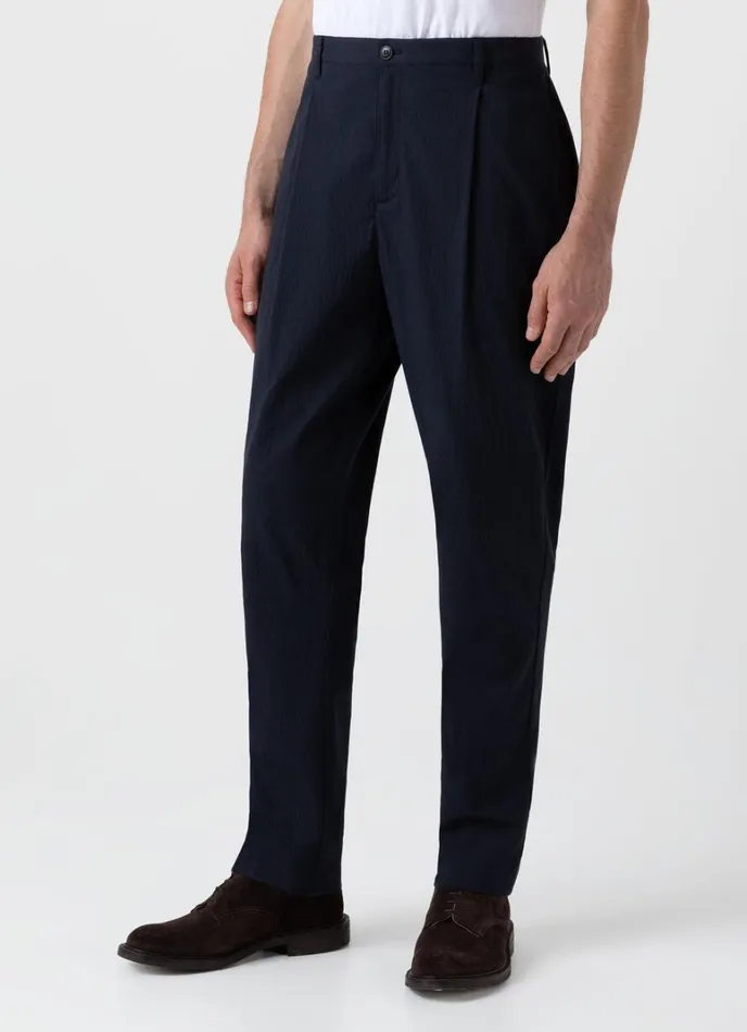SUNSPEL Pants Pleated Seersucker Trouser 8211 Men