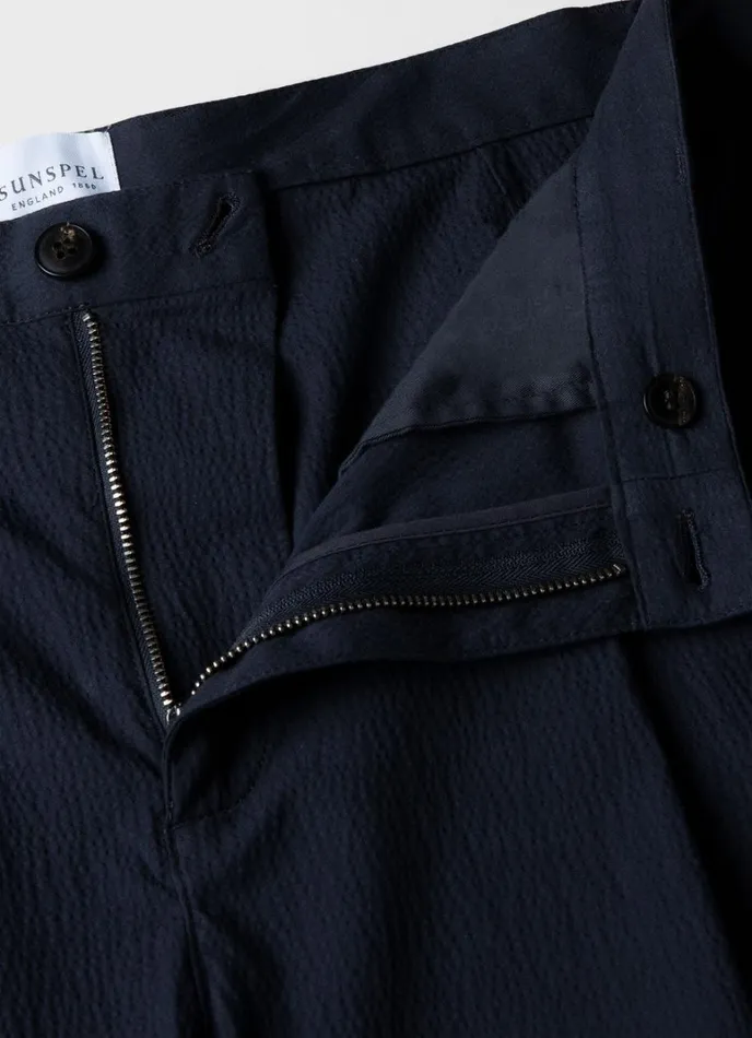 SUNSPEL Pants Pleated Seersucker Trouser 8211 Men