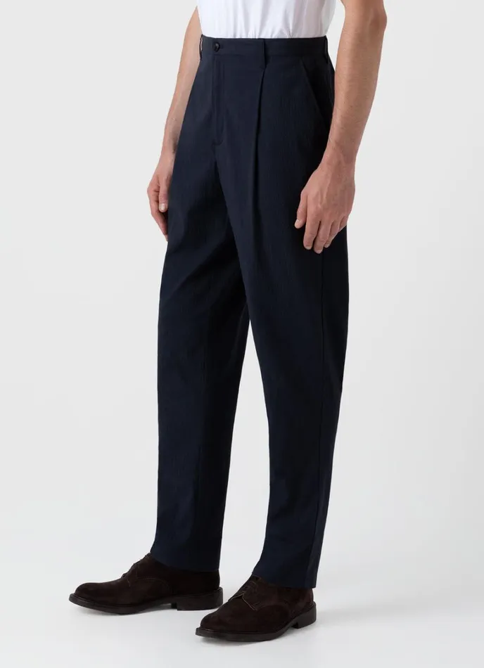 SUNSPEL Pants Pleated Seersucker Trouser 8211 Men