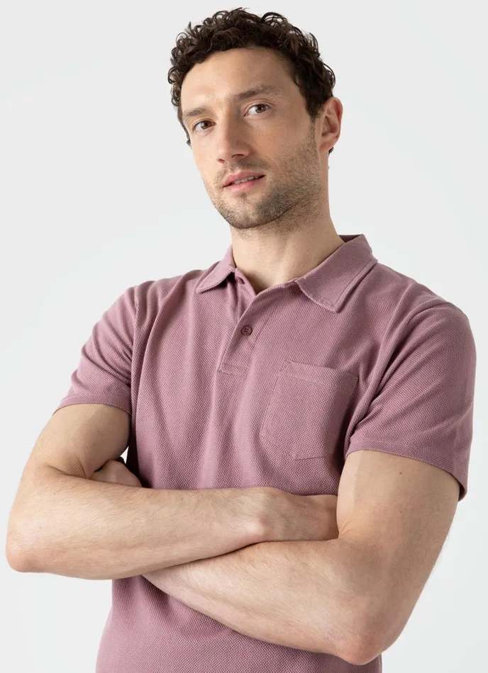SUNSPEL Polo Shirts Riviera Polo Shirt Vintage Pink 8211 Men
