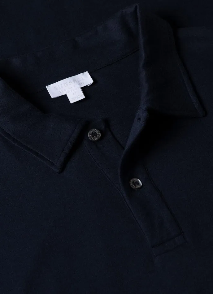 SUNSPEL Polo Shirts Sea Island Cotton Riviera Polo Shirt Navy 8211 Men