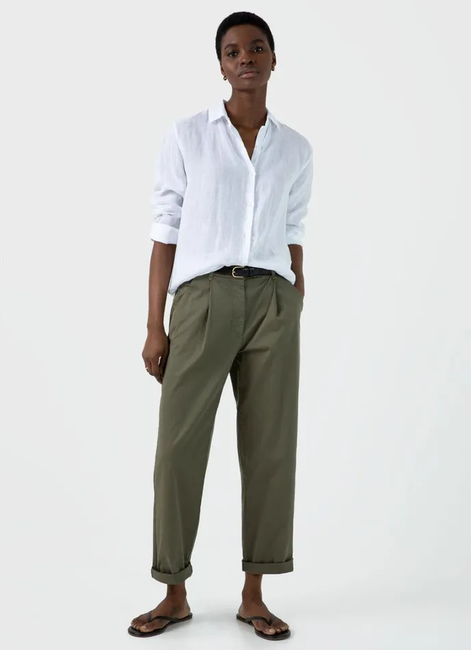 SUNSPEL Shirts and Blouses Linen Shirt White 8211 Women