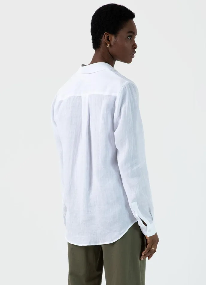 SUNSPEL Shirts and Blouses Linen Shirt White 8211 Women