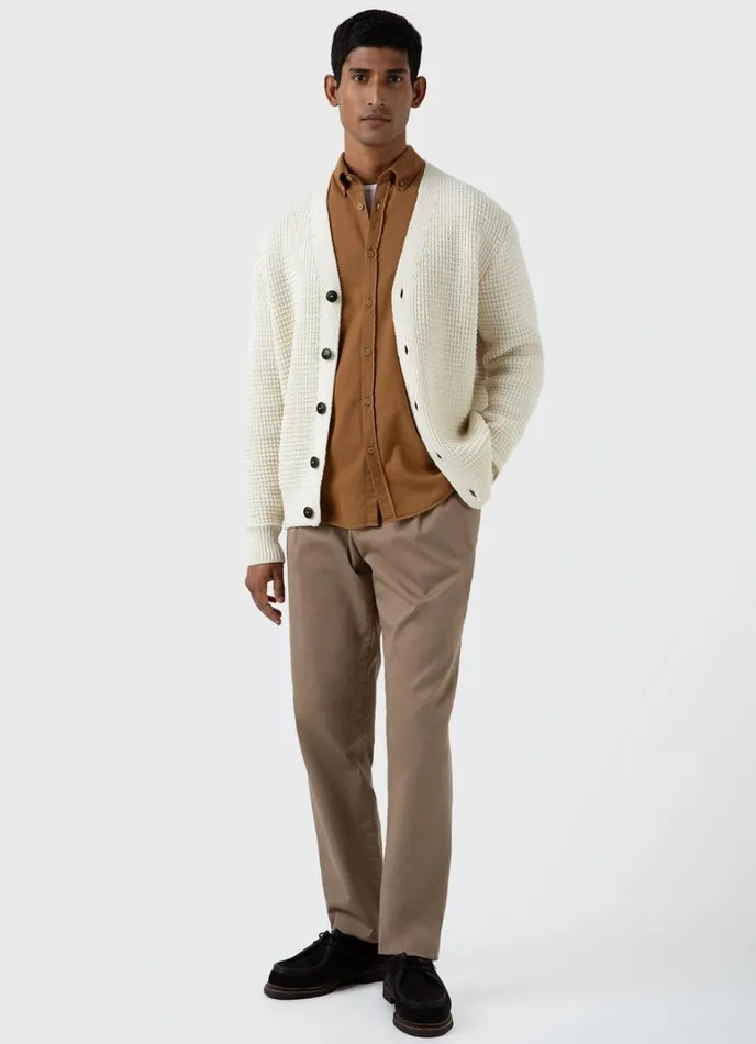SUNSPEL Shirts Button Down Flannel Shirt Dark Camel 8211 Men