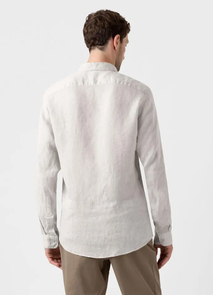 SUNSPEL Shirts Linen Shirt Oatmeal Melange 8211 Men