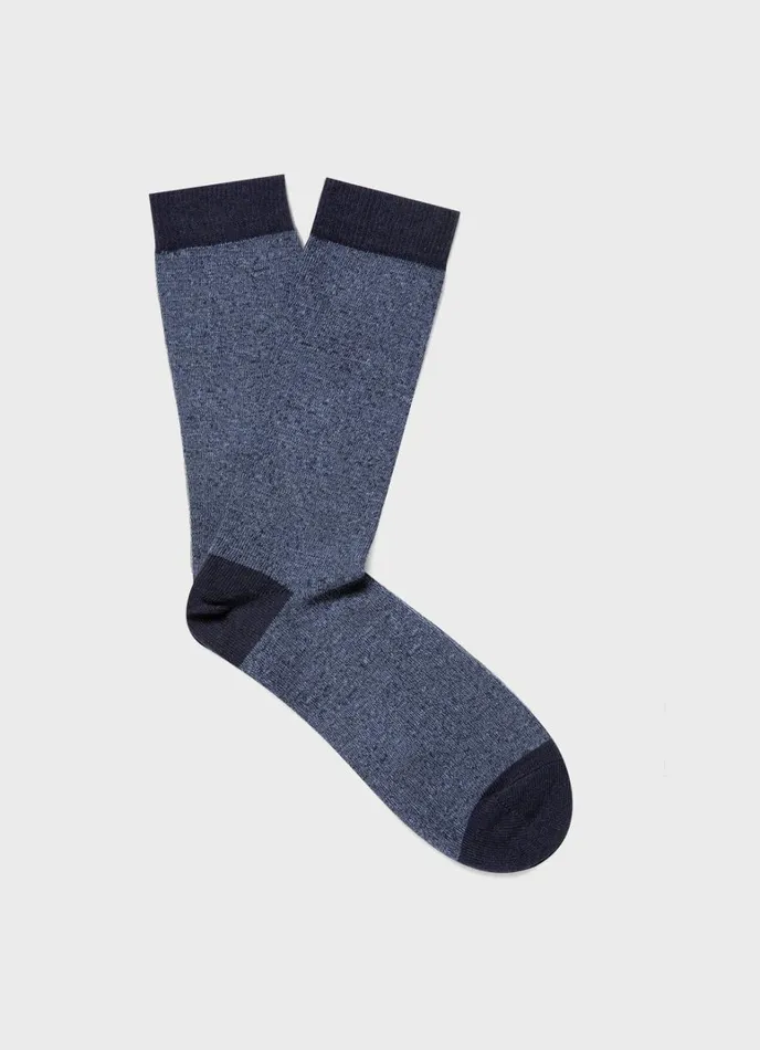 SUNSPEL Socks Cotton Socks Navy Blue Twist 8211 Men
