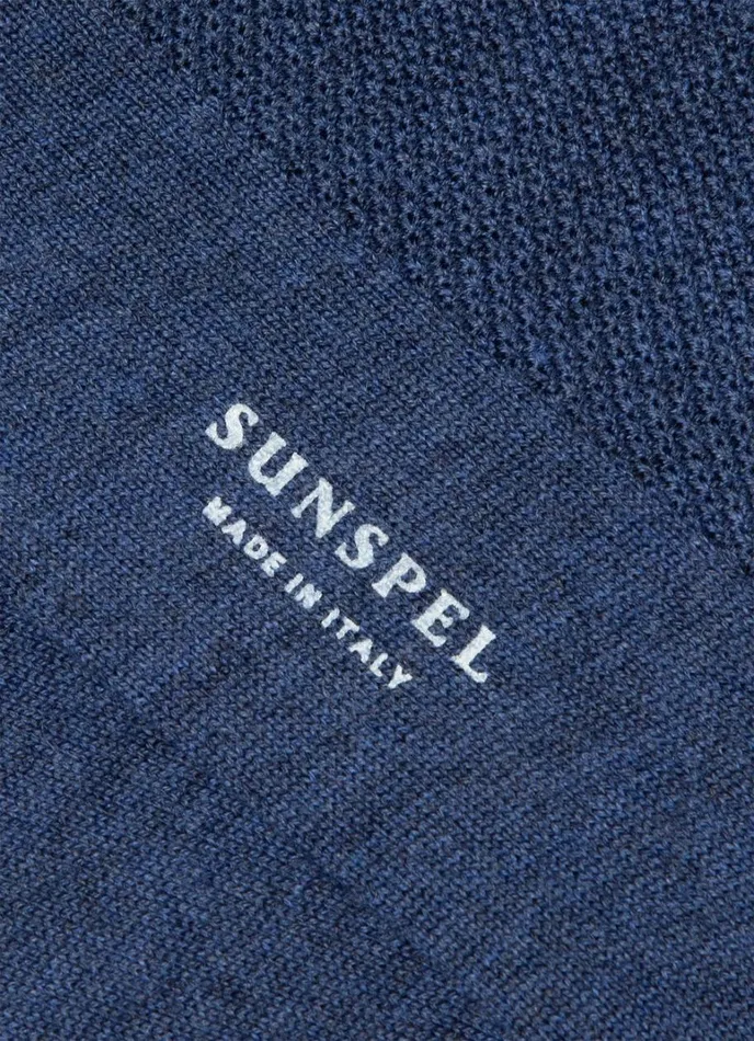 SUNSPEL Socks Merino Wool Waffle Socks Blue 8211 Men