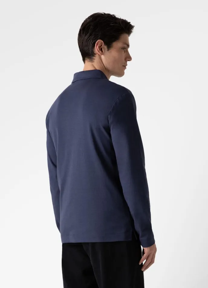 SUNSPEL Sweatshirts and Sweatpants Half Zip Heavyweight Polo Shirt Navy 8211 Men
