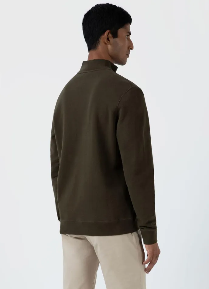 SUNSPEL Sweatshirts and Sweatpants Half Zip Loopback Sweatshirt Dark Olive 8211 Men