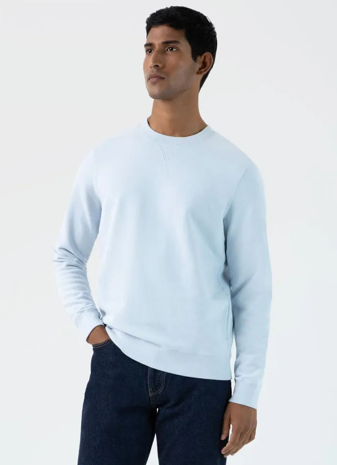 SUNSPEL Sweatshirts and Sweatpants Loopback Sweatshirt Light Blue 8211 Men