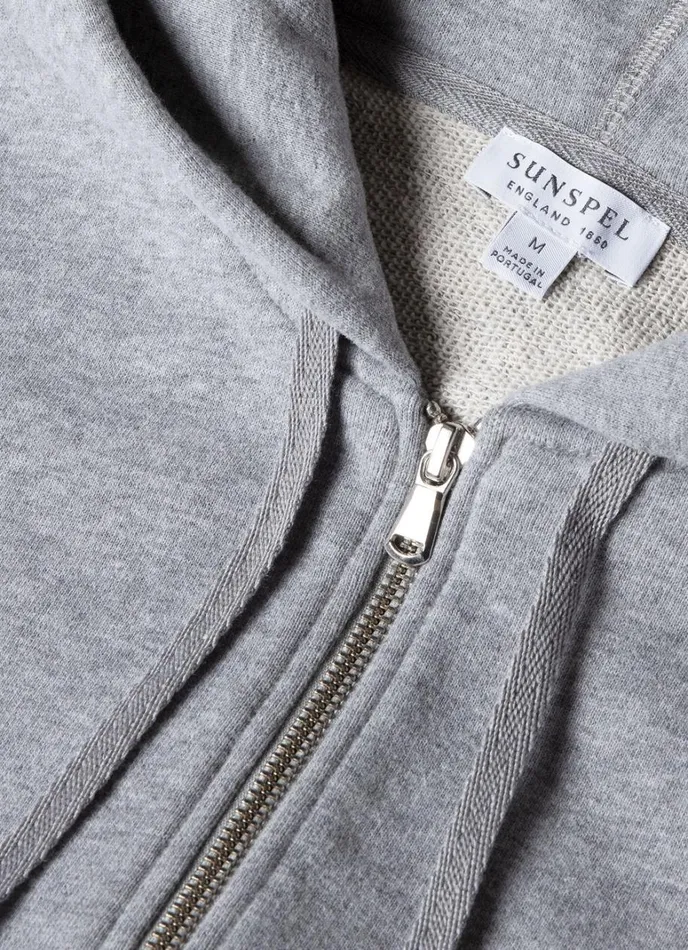 SUNSPEL Sweatshirts and Sweatpants Loopback Zip Hoodie Grey Melange 8211 Men