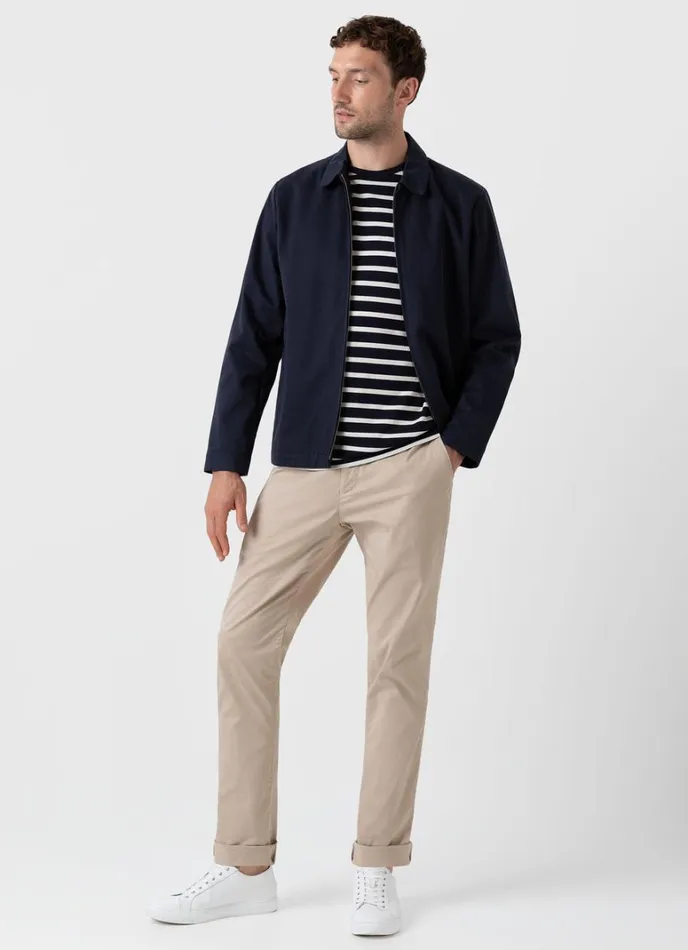SUNSPEL Tshirts Classic Tshirt Navyecru Breton Stripe 8211 Men