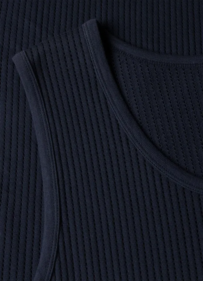 SUNSPEL Tshirts X Nigel Cabourn Mesh Vest Navy 8211 Men
