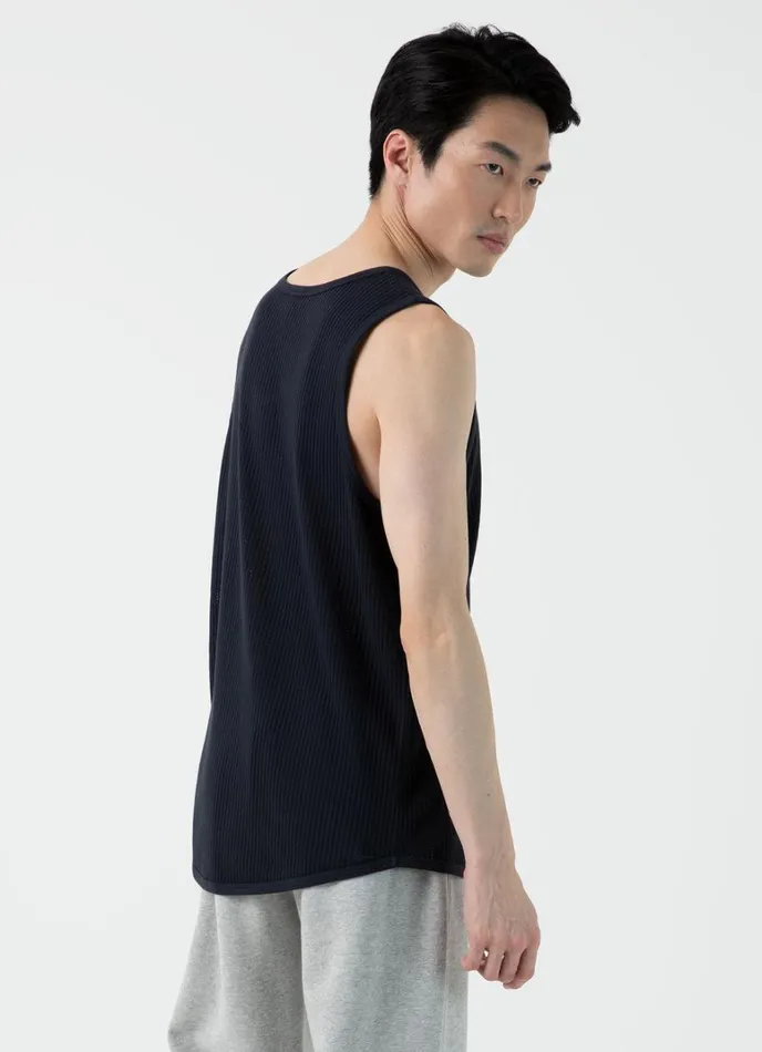 SUNSPEL Tshirts X Nigel Cabourn Mesh Vest Navy 8211 Men