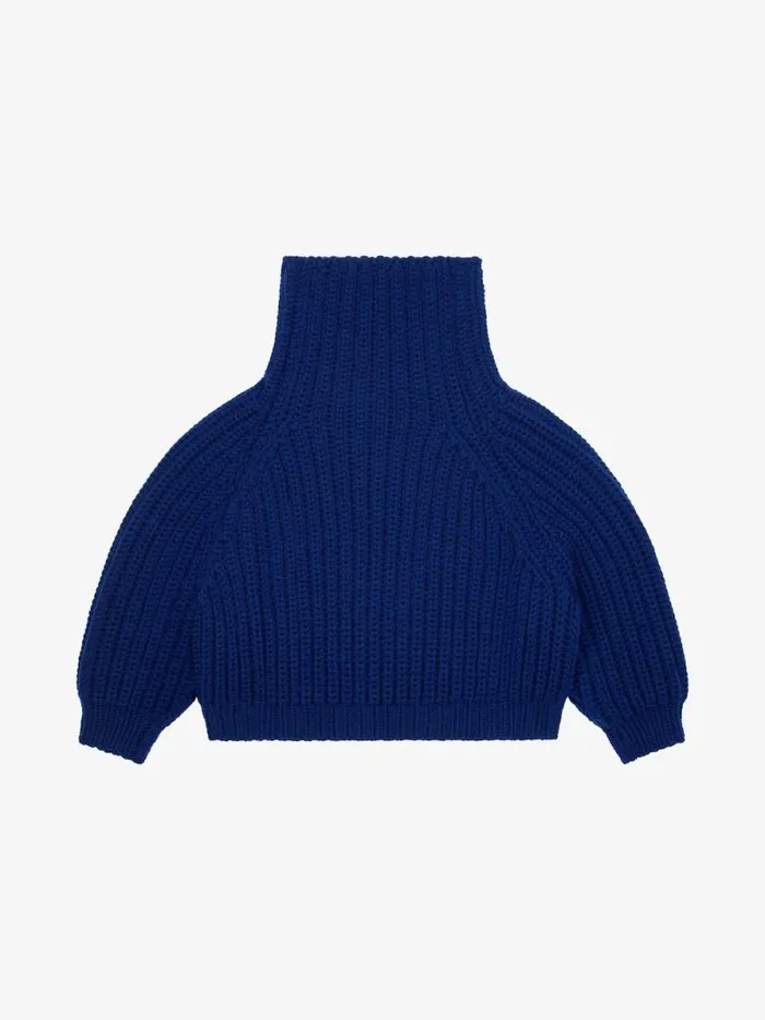Sweater In Waffle Wool Saphir Blue Women Givenchy Sweaters