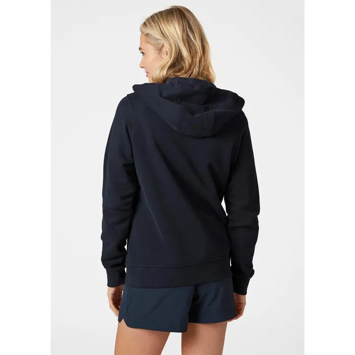 Sweaters Hoodies and Long Sleeve Shirts Women Helly Hansen W HH LOGO FULL ZIP HOODIE 597 Navy