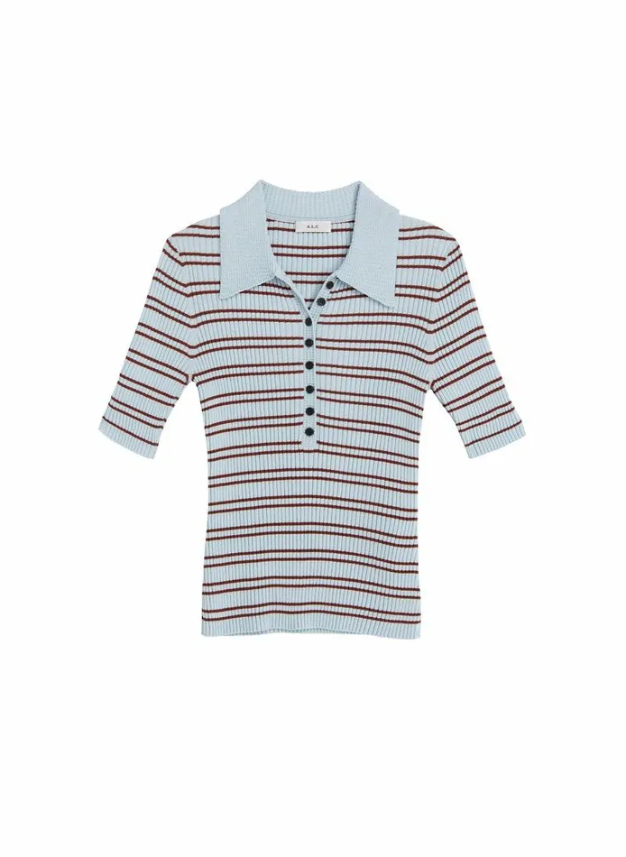 Sweaters Women ALC Sydney Ribbed Top Ice Watersequoia Sweaters Women ALC Sydney Ribbed Top Ice Watersequoia