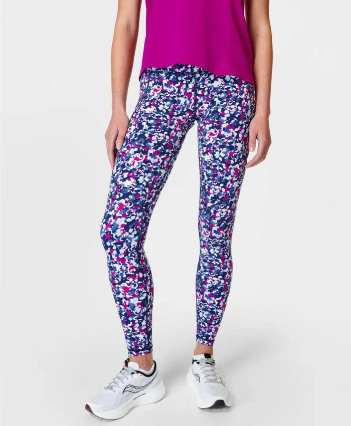 Sweaty Betty Power Workout Leggings Magenta Purple Dab Print Clothing Full Length