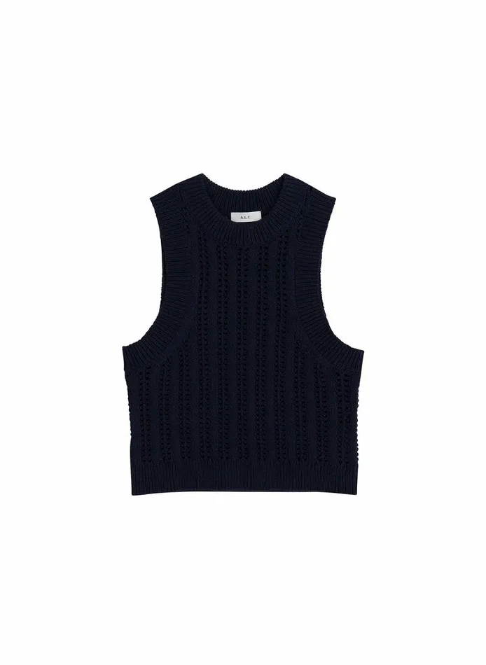 Swim Women ALC Jade Cropped Crochet Tank Navy Swim Women ALC Jade Cropped Crochet Tank Navy