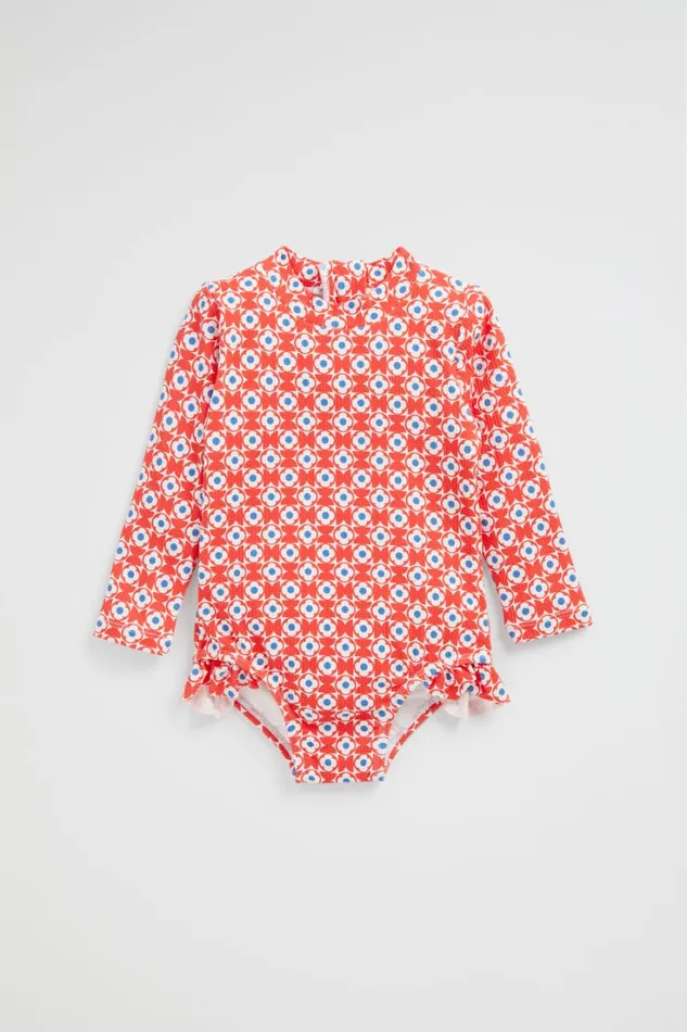 Swimwear Baby Seed Heritage Geo Floral Rashsuit Watermelon