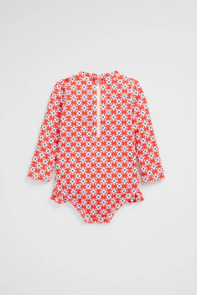 Swimwear Baby Seed Heritage Geo Floral Rashsuit Watermelon