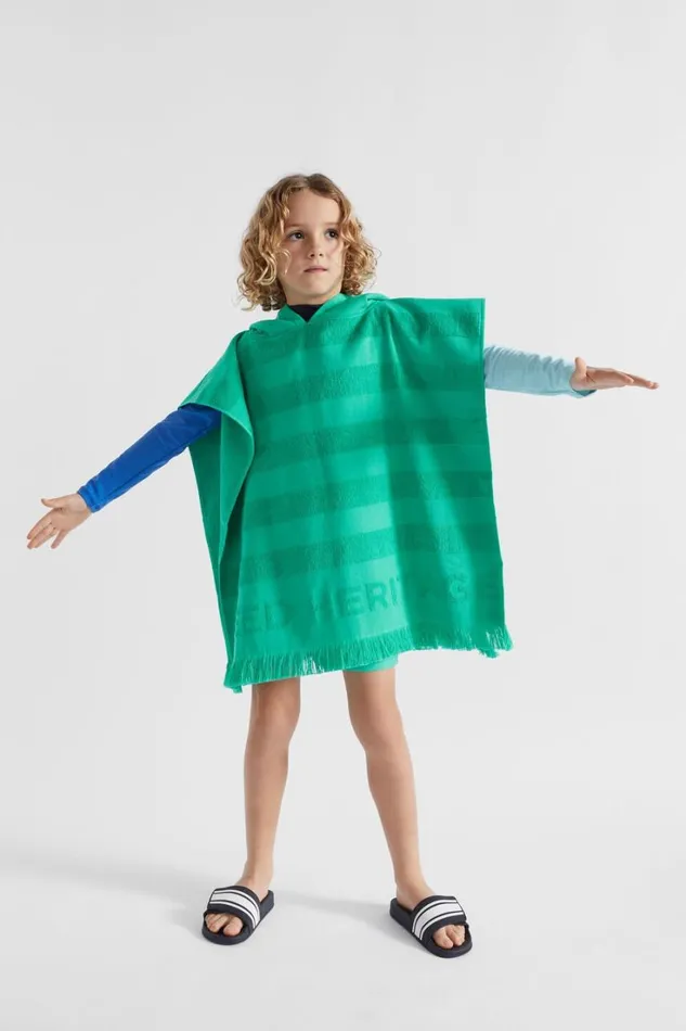 Swimwear Boy Seed Heritage Heritage Terry Poncho Jade Green