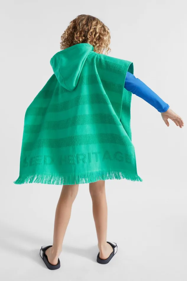 Swimwear Boy Seed Heritage Heritage Terry Poncho Jade Green