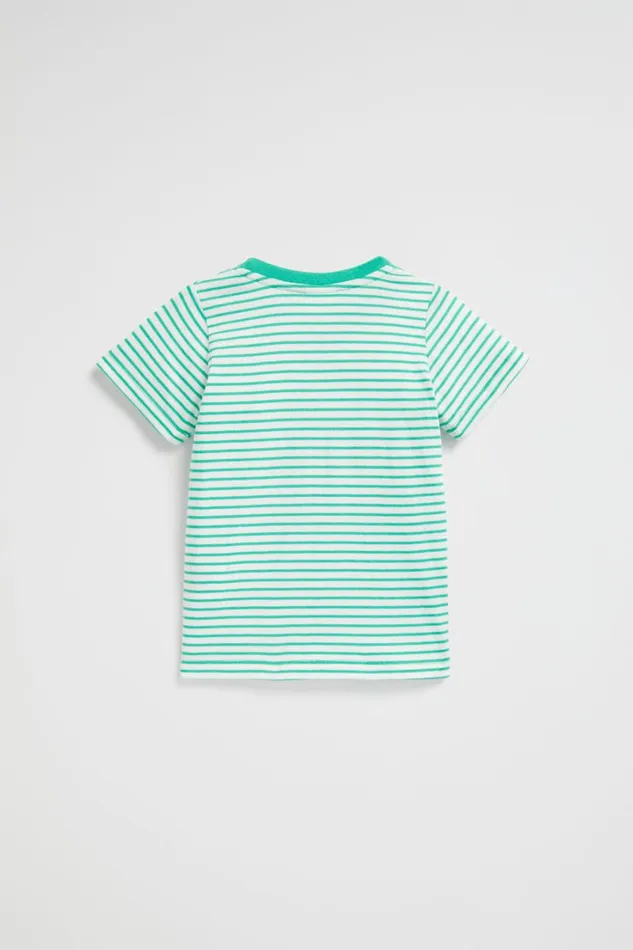 TShirts and Tops Baby Seed Heritage Core Logo Tee Jade Green Stripe