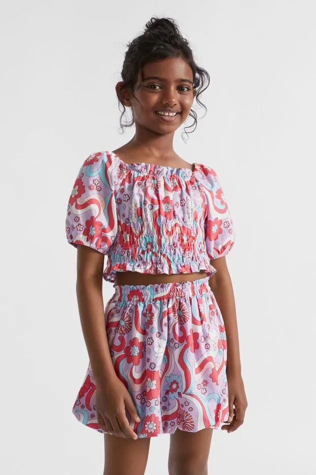 TShirts and Tops Girl Seed Heritage Floral Wave Top Lavender