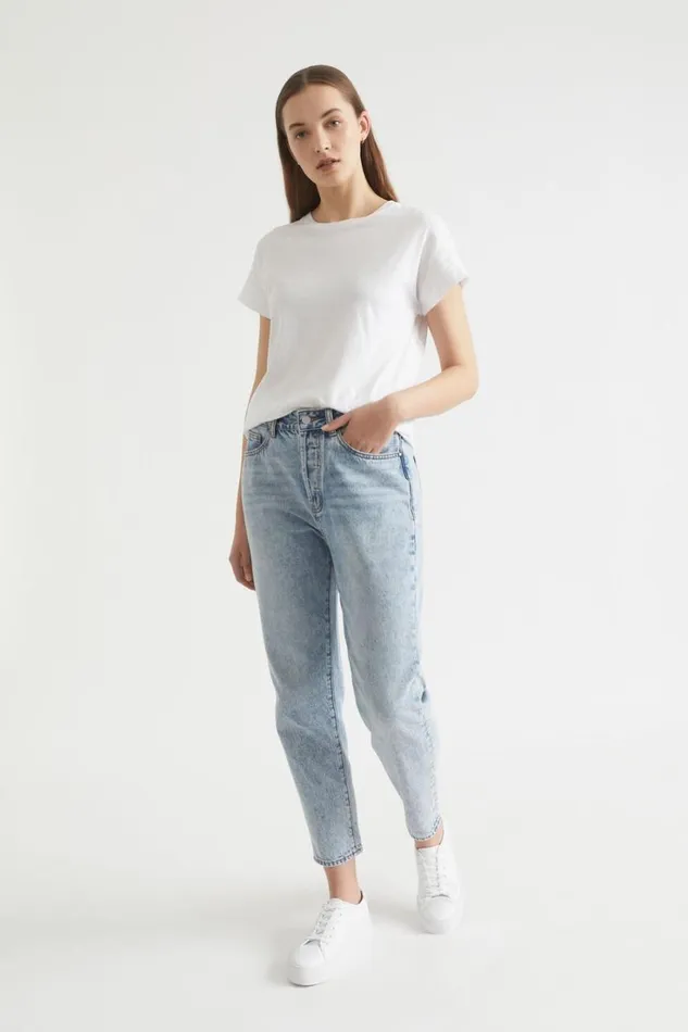 TShirts and Tops Woman Seed Heritage Core Longline Tee Whisper White
