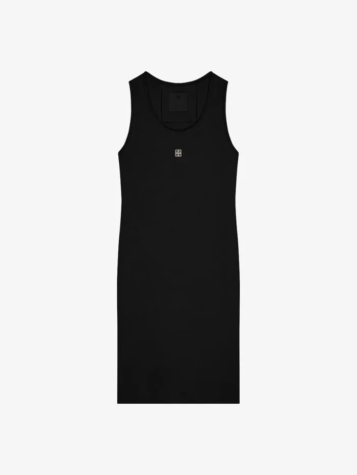 Tank Dress In Cotton With 4g Detail Black Women Givenchy Dresses