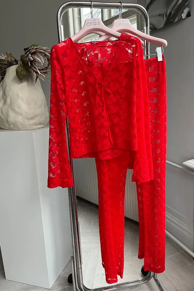 Thalia Pants 8211 Fiery Red Women Cras Trousers
