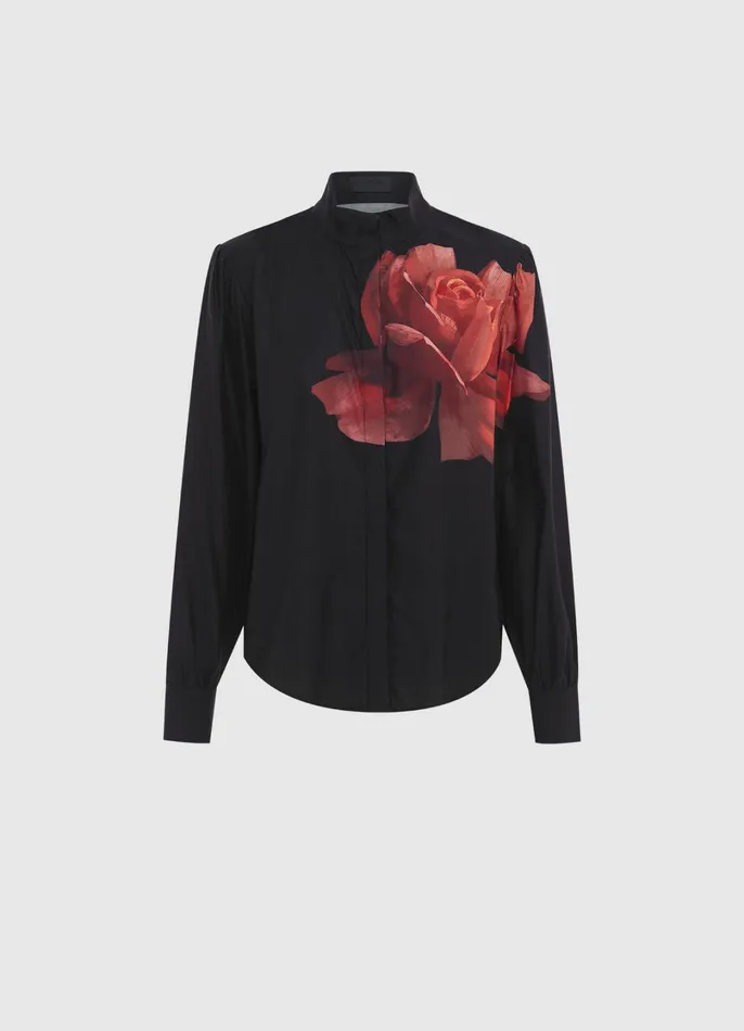 Tops and Shirts Women LEO LIN Alma Blouse 8211 Rose Print