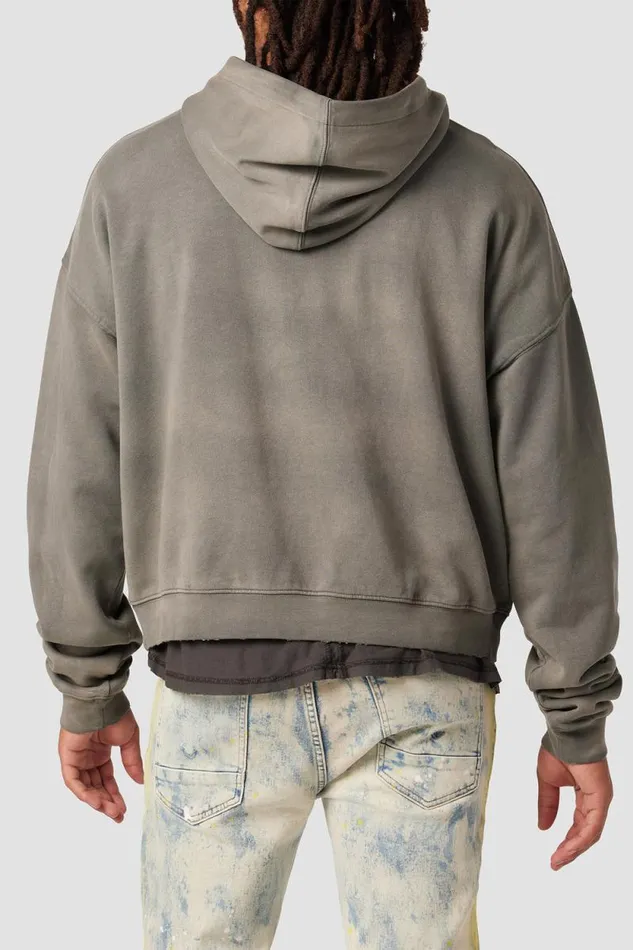 Tops and Sweaters Men Hudson Jeans Crop Hoodie Storm Grey Tops and Sweaters Men Hudson Jeans Crop Hoodie Storm Grey