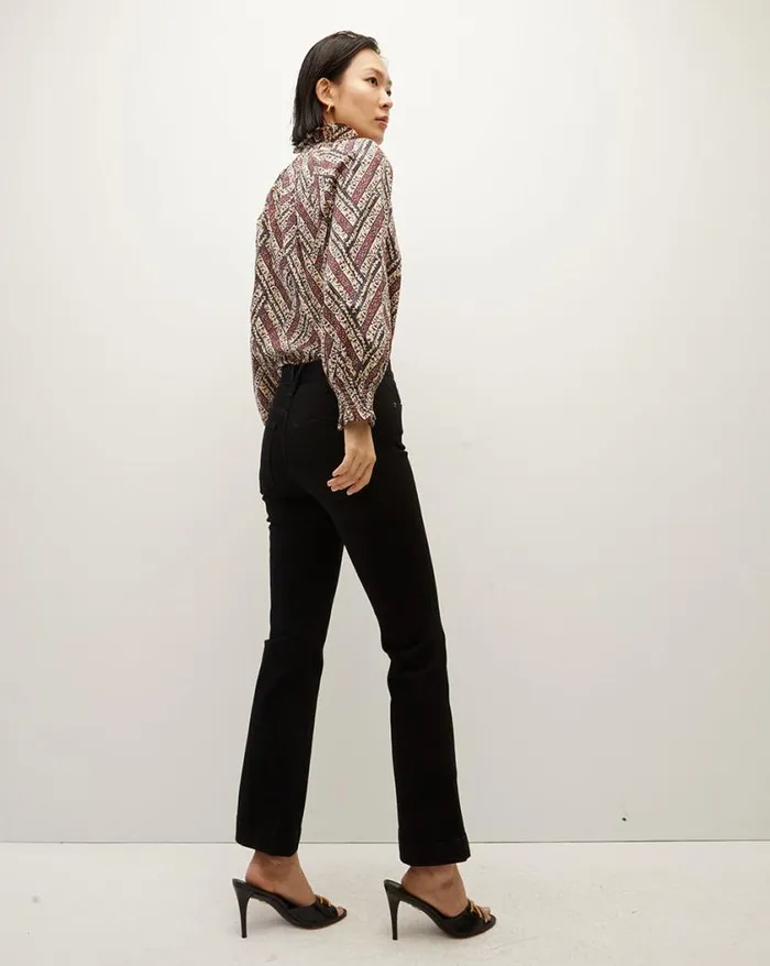 Tops and Tees Shop Veronica Beard Calisto ButtonDown Shirt Ecru Multi