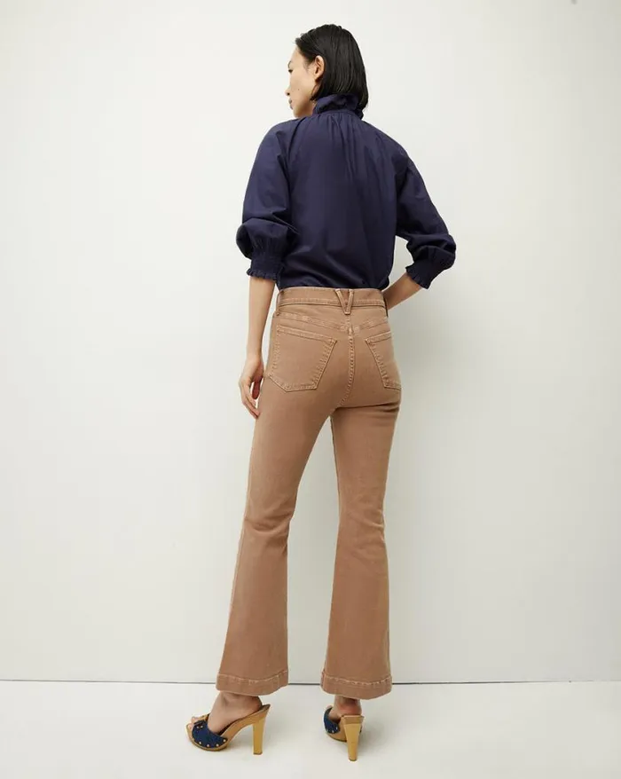 Tops and Tees Shop Veronica Beard Calisto Cotton Shirt Marine
