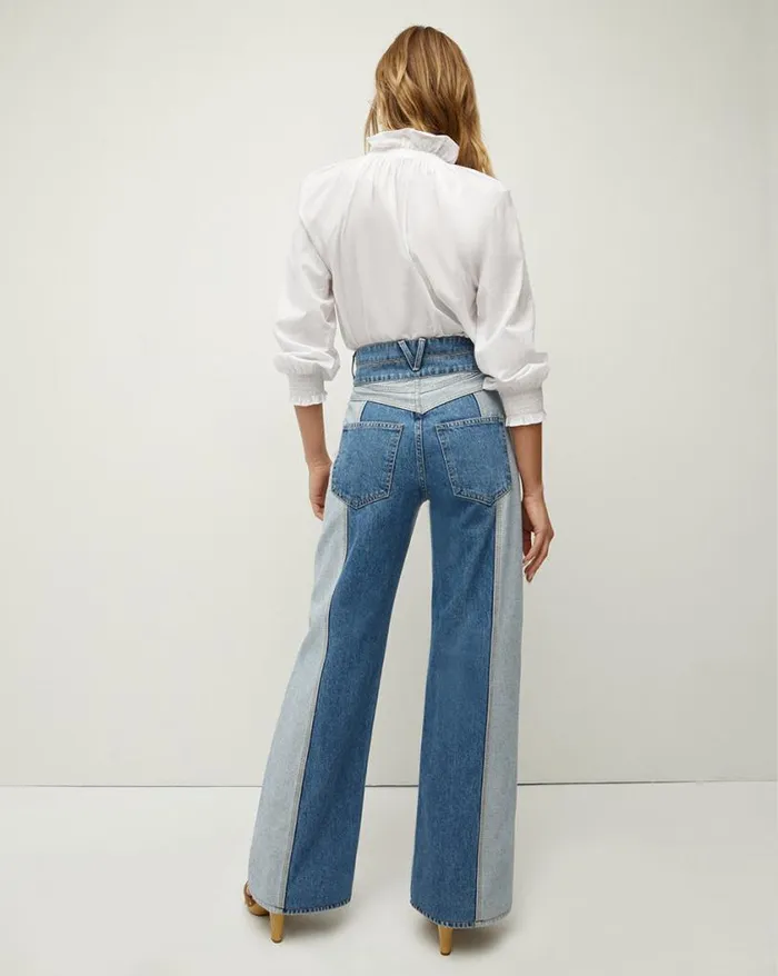 Tops and Tees Shop Veronica Beard Calisto Cotton Shirt Marine